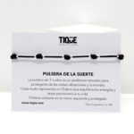 Pulsera DE LA SUERTE PLATA Negro - Imagen 2
