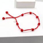 Pulsera DE LA SUERTE PLATA Rojo