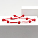Pulsera DE LA SUERTE PLATA Rojo - Imagen 3