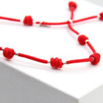 Pulsera DE LA SUERTE PLATA Rojo - Imagen 4