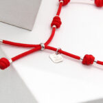 Pulsera DE LA SUERTE PLATA Rojo - Imagen 6