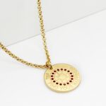 MEDALLION Brújula Cadena rojo