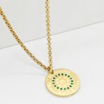 MEDALLION Brújula Cadena verde