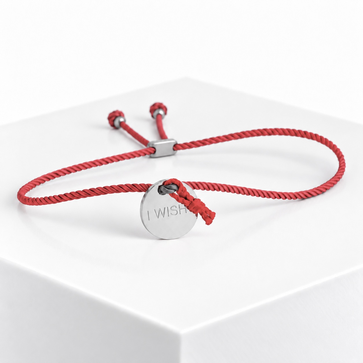 I wish plata rojo Pulsera I WISH PLATA Rojo - Imagen 1