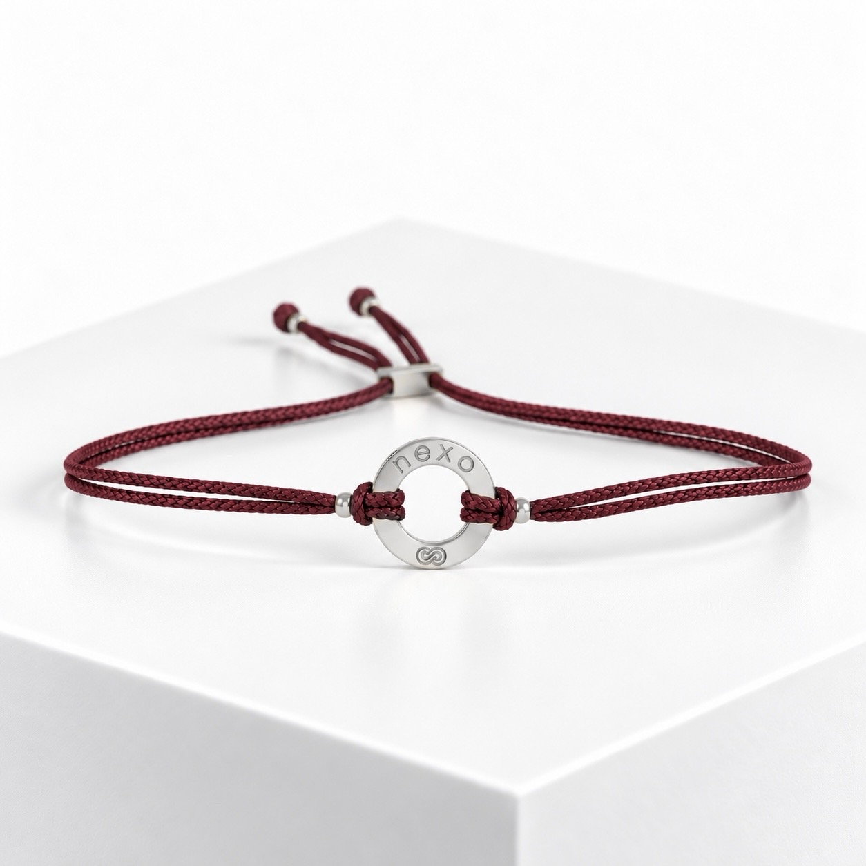 infinity nexo plata granate Pulsera INFINITY NEXO PLATA Granate - Imagen 1