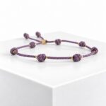 Pulsera DE LA SUERTE ACERO ORO Lila