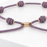 Pulsera DE LA SUERTE ACERO ORO Lila - Imagen 3