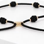Pulsera DE LA SUERTE ACERO ORO Negro - Imagen 3
