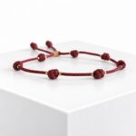 Pulsera DE LA SUERTE ACERO ORO Rojo