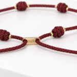 Pulsera DE LA SUERTE ACERO ORO Rojo - Imagen 3