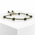 Pulsera DE LA SUERTE ACERO ORO Verde