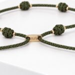 Pulsera DE LA SUERTE ACERO ORO Verde - Imagen 3