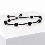Pulsera DE LA SUERTE PLATA Negro