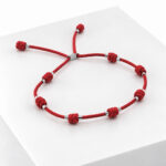 Pulsera DE LA SUERTE PLATA Rojo - Imagen 3