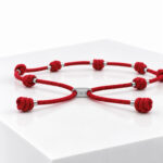Pulsera DE LA SUERTE PLATA Rojo - Imagen 4